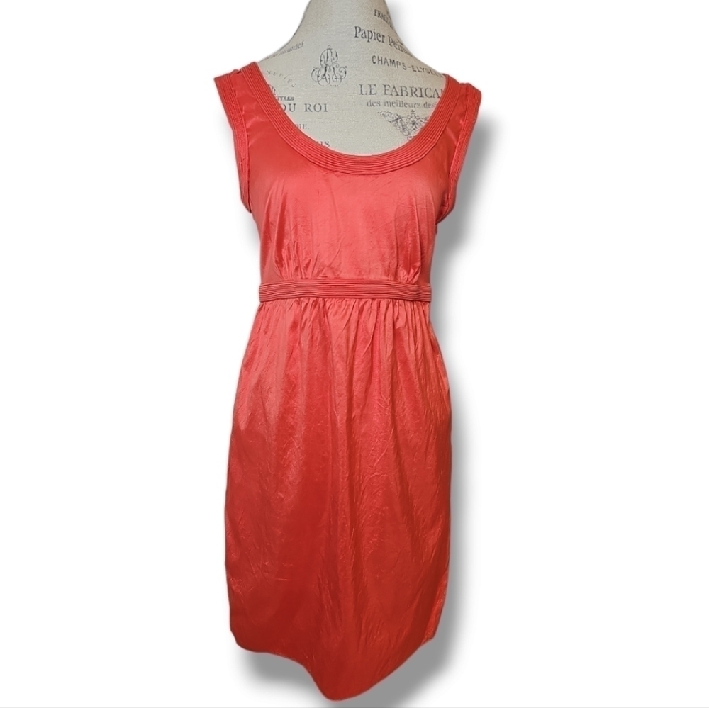 Calypso St. Barth Coral Silk Sleeveless Dress - Size Medium